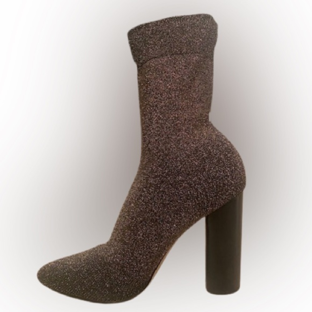 Aldo Bryony Bronze Metallic Knit Boots